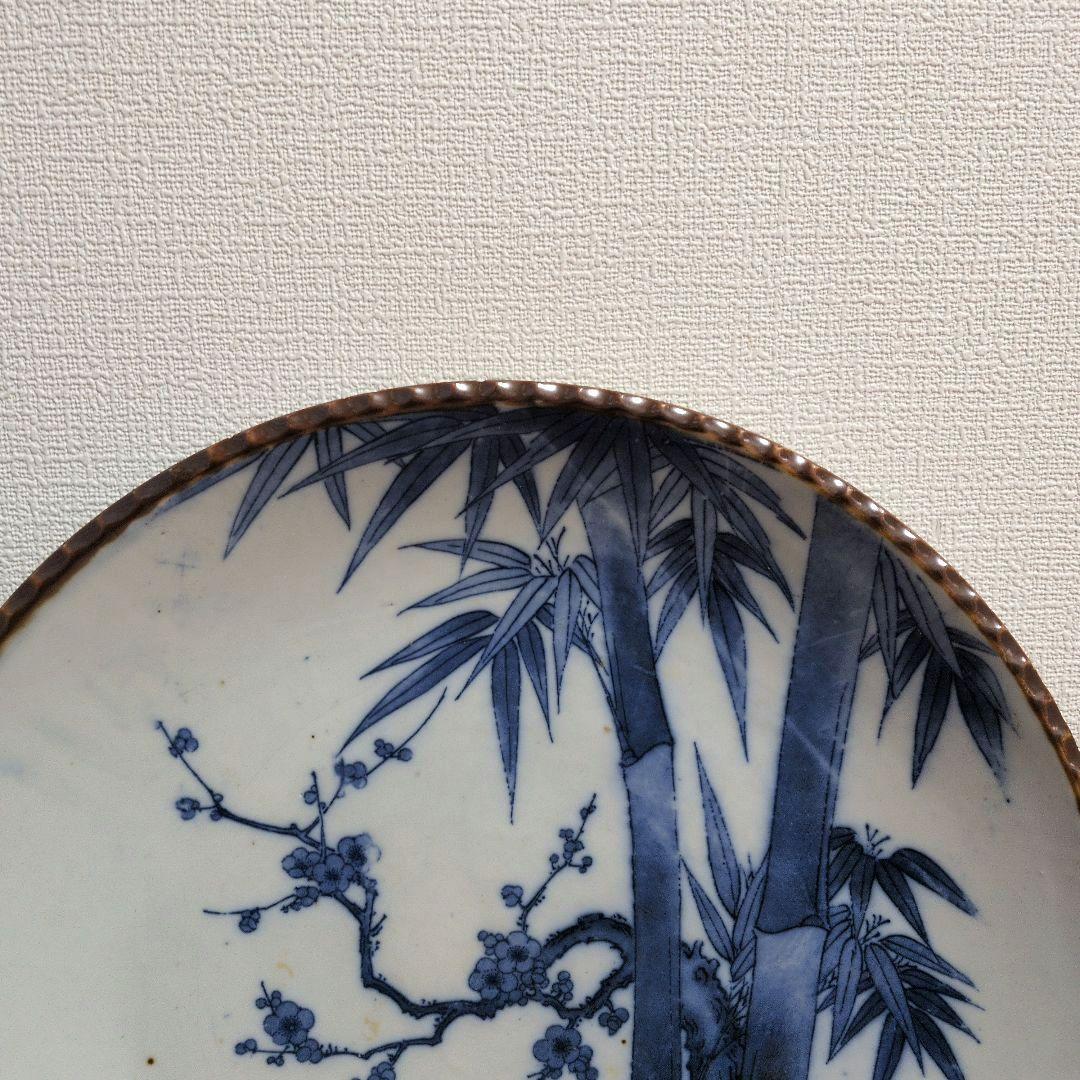 レア物　時代物　印判　イゲ皿 染付け大皿２枚セット