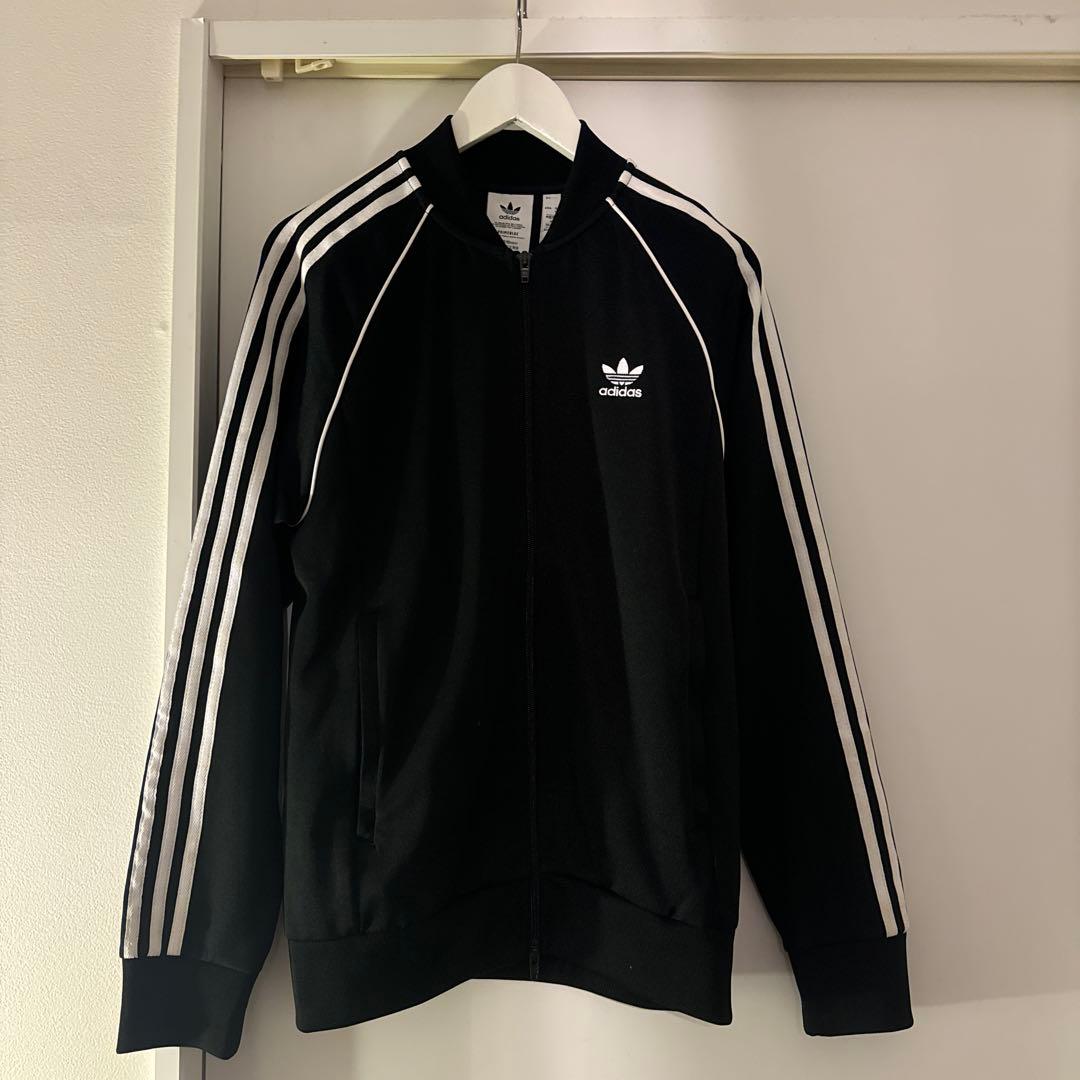 adidas originals トラックジャケット ブラック 三本ライン