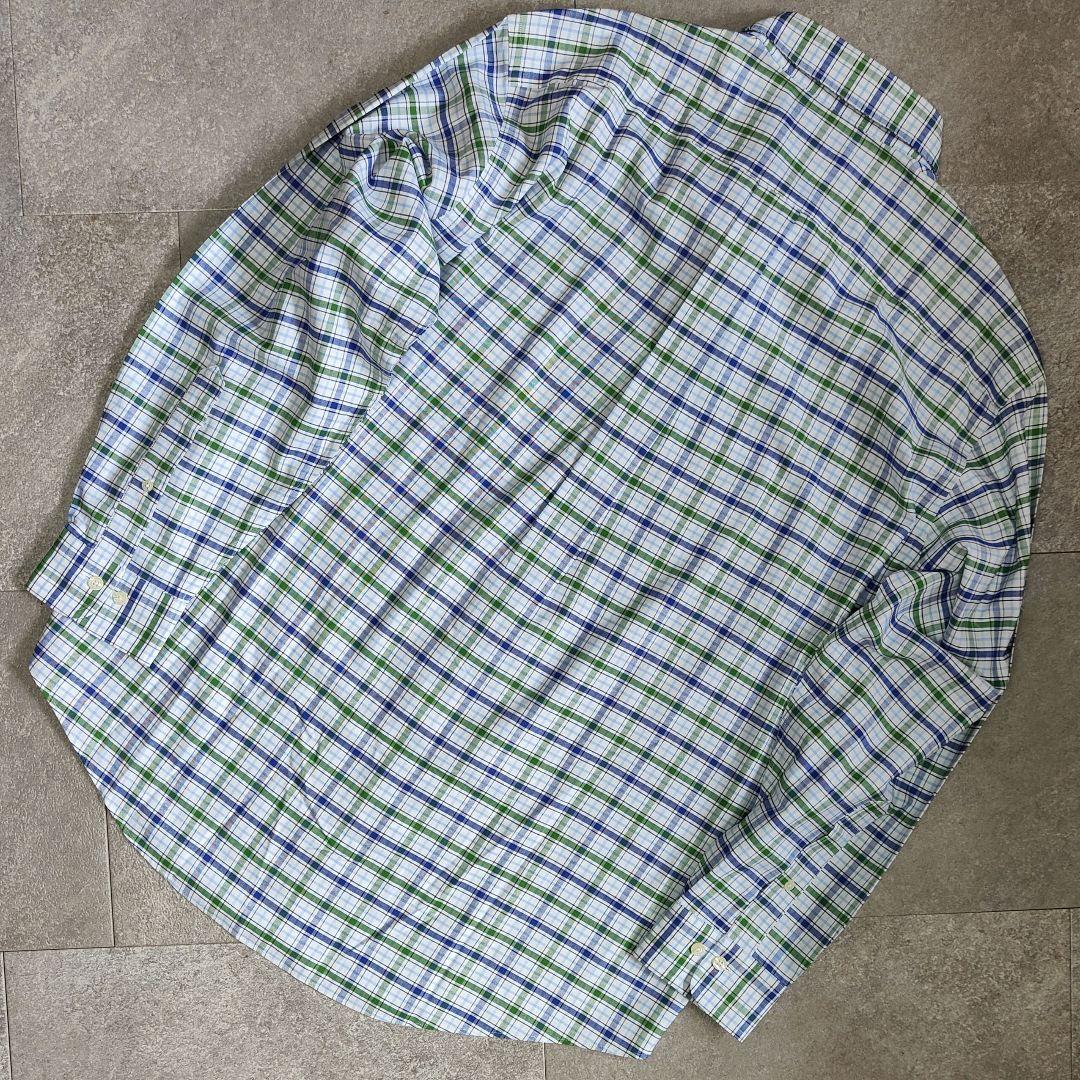 【BrooksBrothers】未使用品 B.Dチェックシャツ ロゴ刺繍