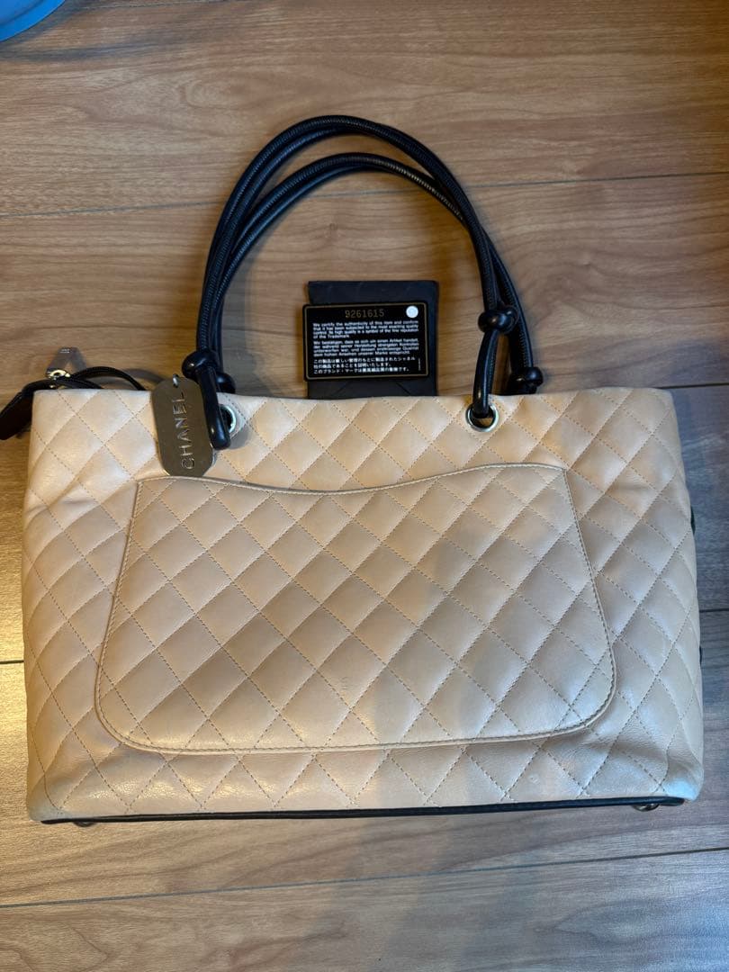CHANEL トートバッグ ココマーク キルティング バイカラー