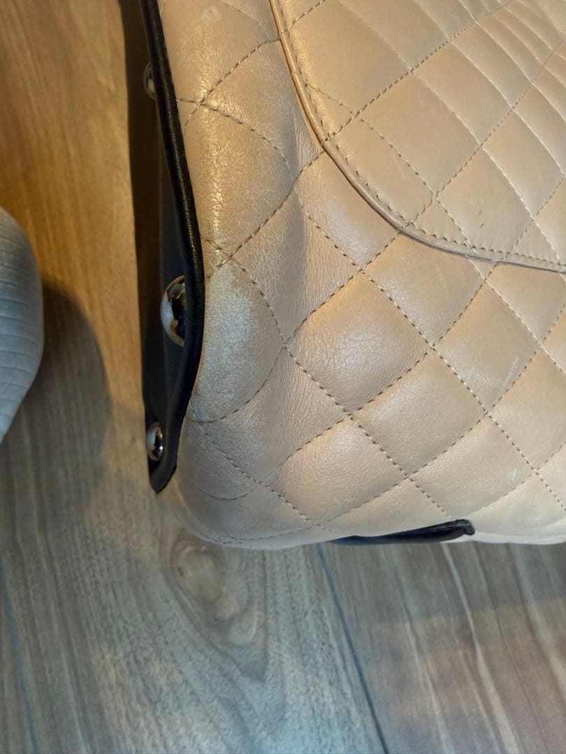 CHANEL トートバッグ ココマーク キルティング バイカラー