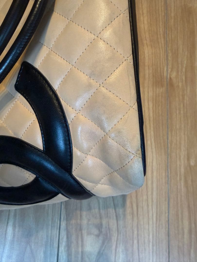 CHANEL トートバッグ ココマーク キルティング バイカラー