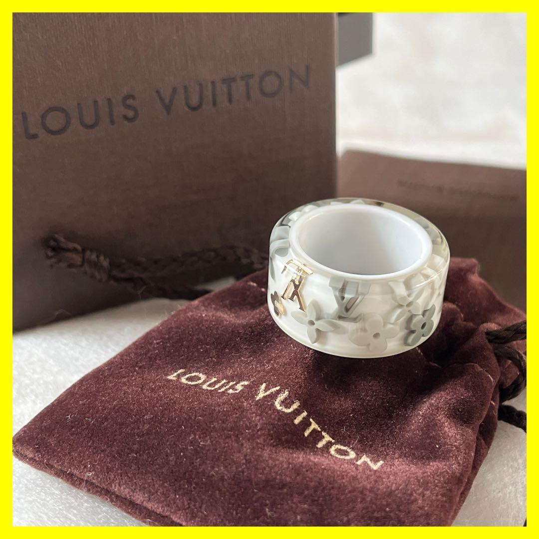 LOUIS VUITTON バーグファランドール リング M 12号 白