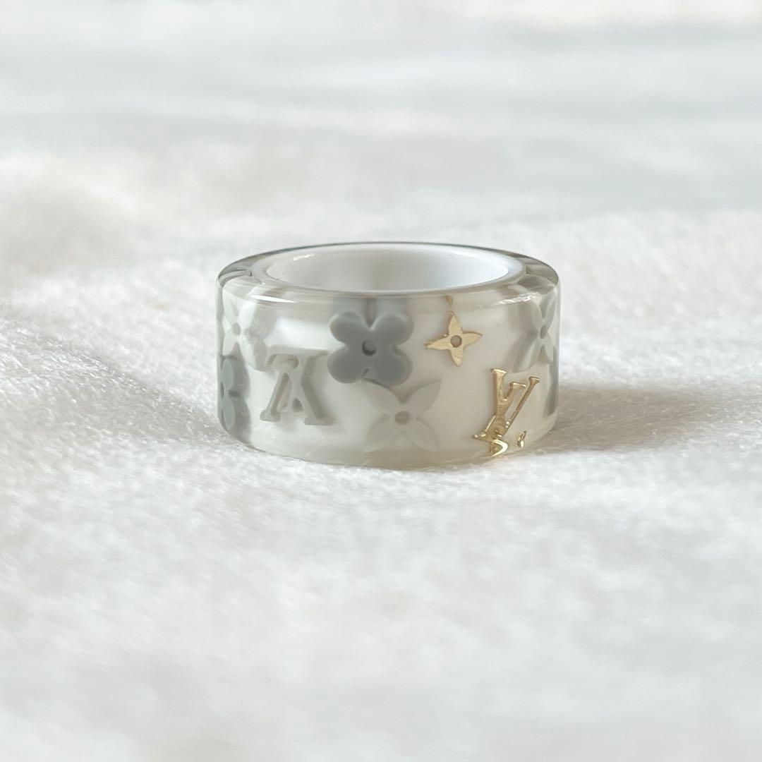 LOUIS VUITTON バーグファランドール リング M 12号 白