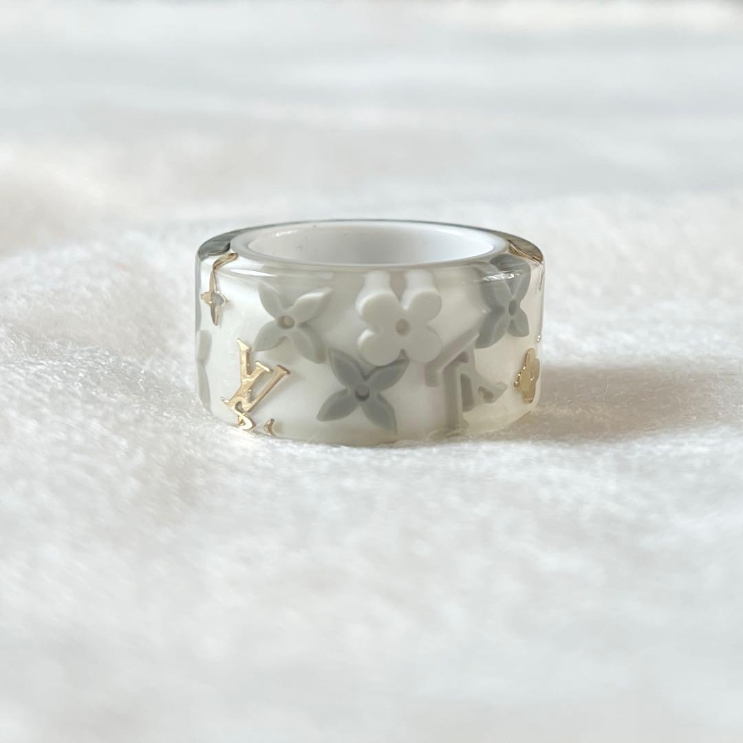 LOUIS VUITTON バーグファランドール リング M 12号 白