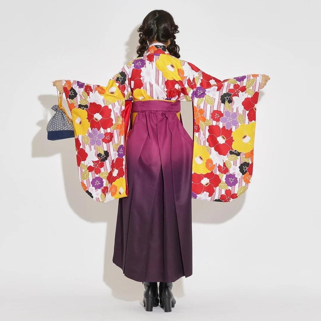 【新品】ピンクラテ★袴 4点セット 卒業式 150cm／レッド