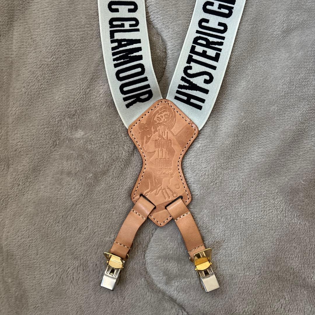 【レア】HYSTERIC GLAMOUR サスペンダー ホワイト/