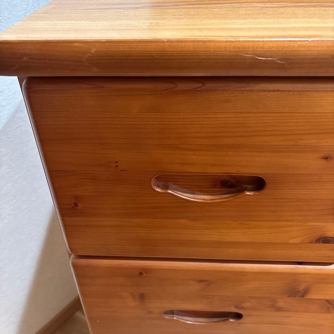 木製チェスト 4段 ナチュラルウッド