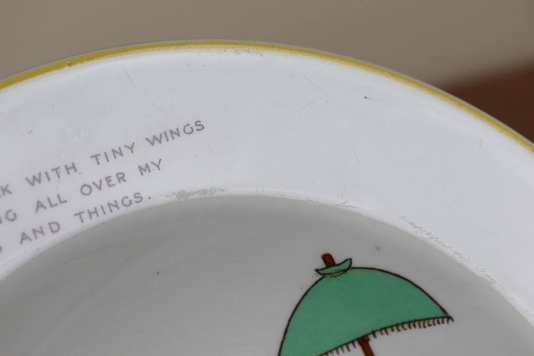 シェリー　マーベル・ルーシー・アトウェル　スーププレート 黄　アンティーク　レア