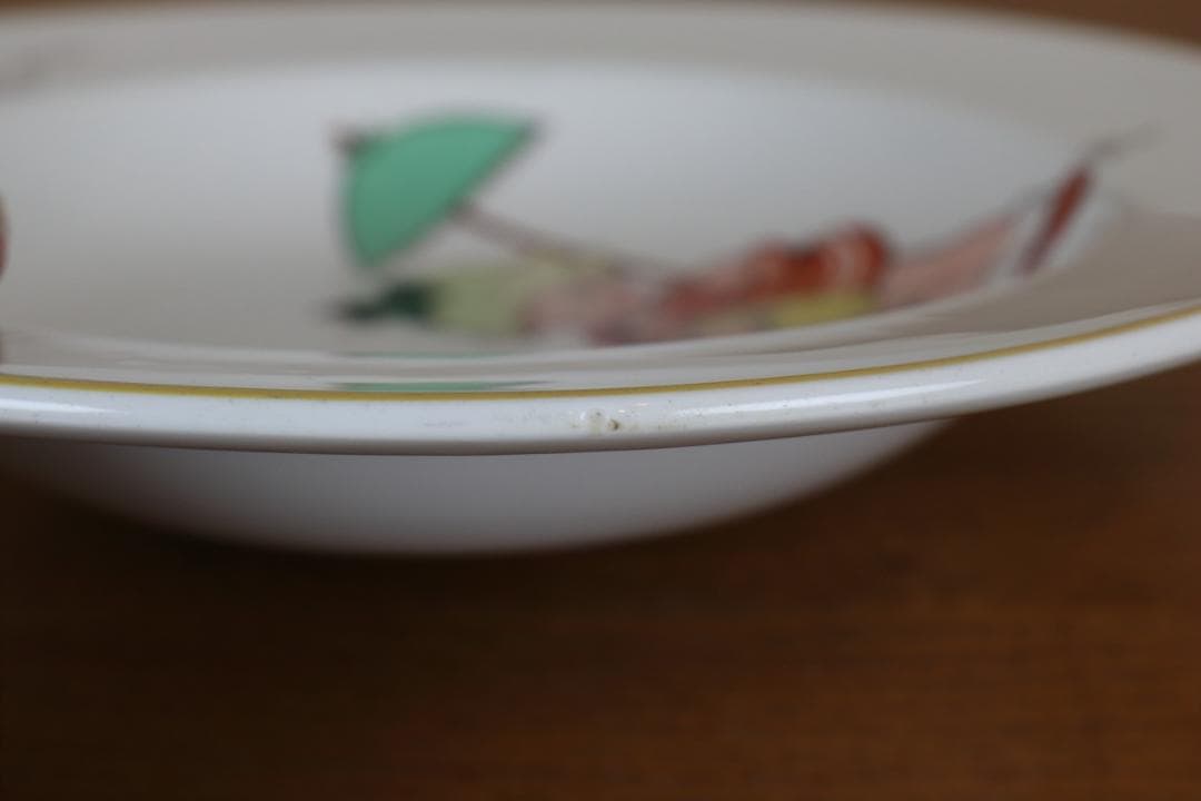 シェリー　マーベル・ルーシー・アトウェル　スーププレート 黄　アンティーク　レア