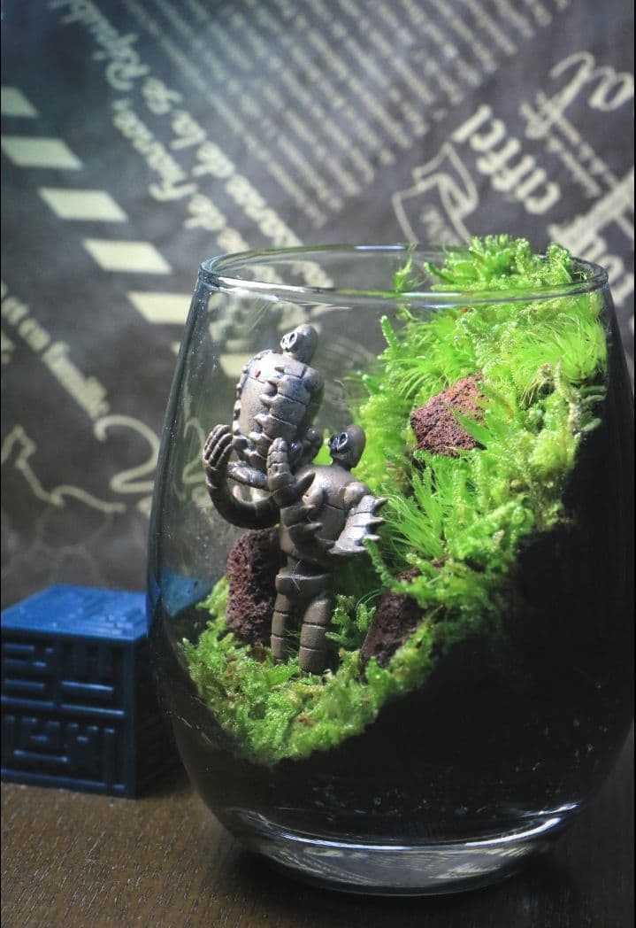苔テラリウム　シングル、ダブル、トリプル　ロボット兵　心癒す我が家のオアシス