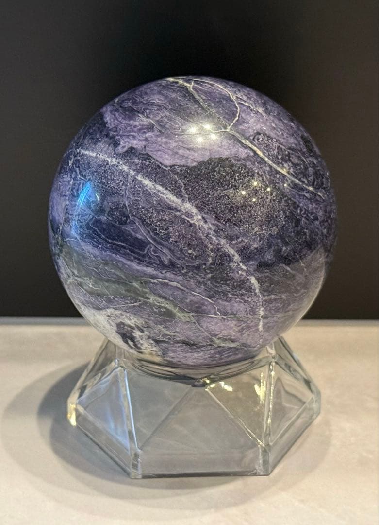 チャロアイト スフィア 丸玉 約6cm 天然石