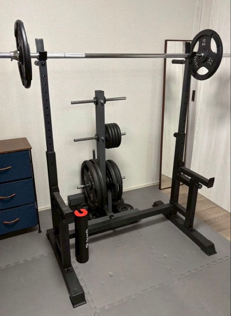 【横浜市直接引渡のみ】本格ホームジムセット：IROTEC バーベル140KG他