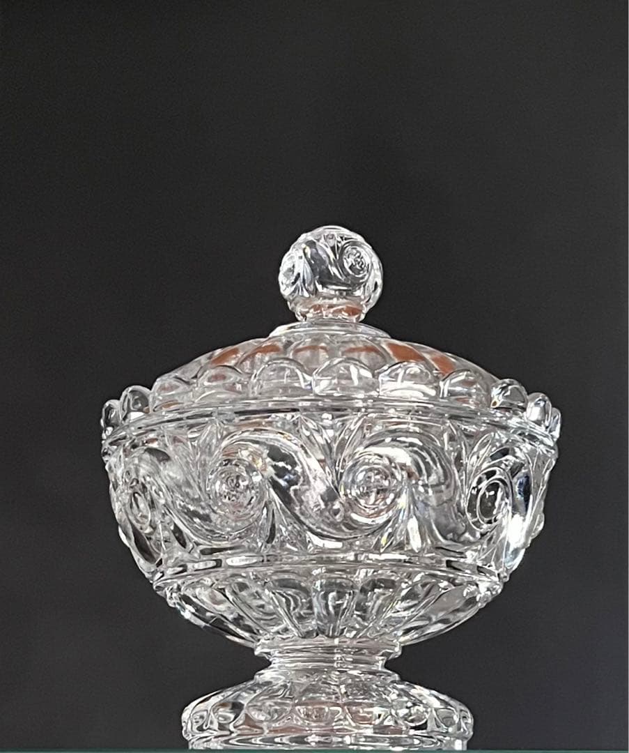 BACCARAT バカラ/※ルッセ 蓋物 キャンディーボックス クリスタル