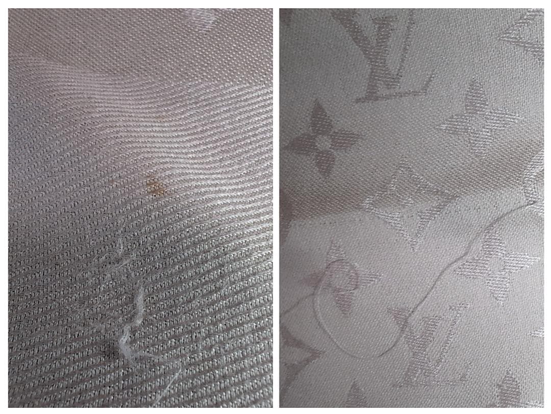 グレージュ LOUIS VUITTON モノグラム 大判ストール 伊 d118