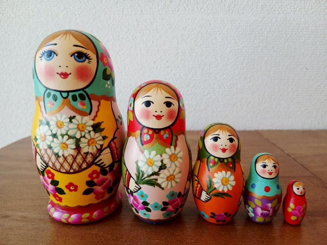 【LYH149】北欧ロシア雑貨 リューバ作のマトリョーシカ　ラマーシカ