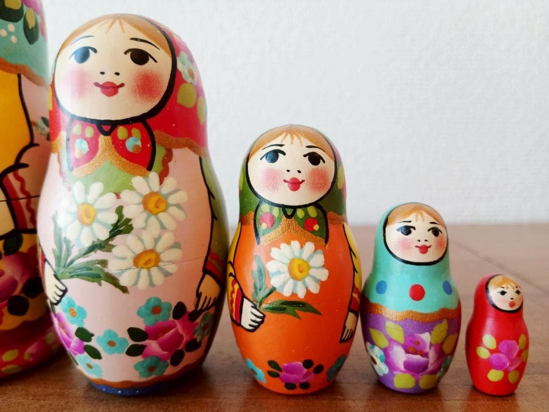 【LYH149】北欧ロシア雑貨 リューバ作のマトリョーシカ　ラマーシカ