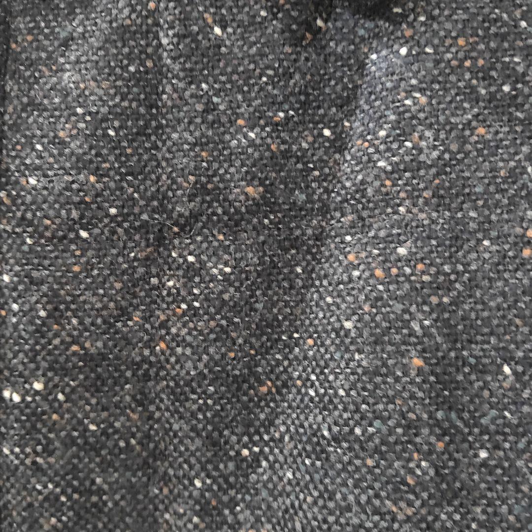 エディモネッティリバーシブルウール混紡 ステンカラーコート 黒50