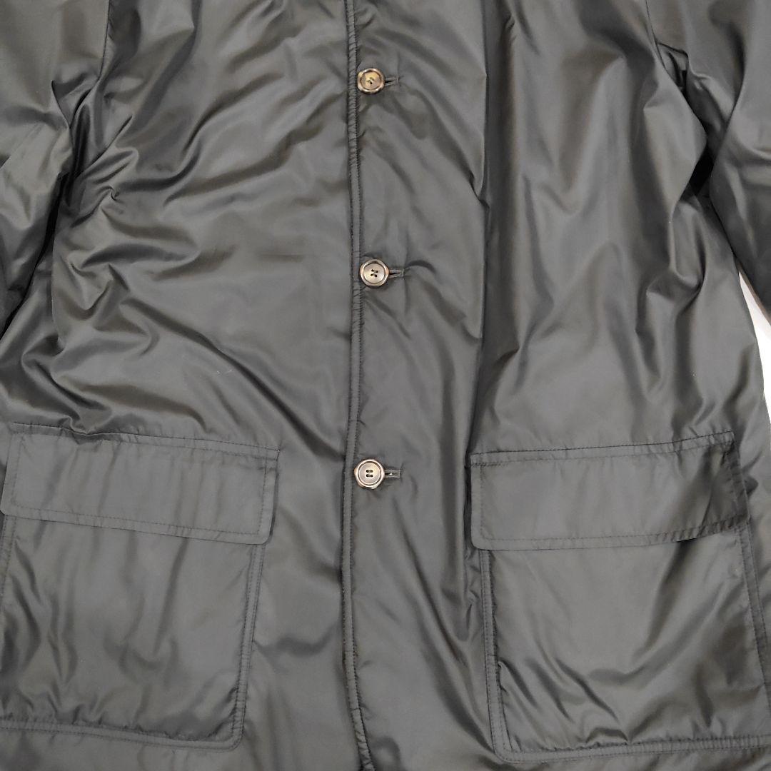 エディモネッティリバーシブルウール混紡 ステンカラーコート 黒50