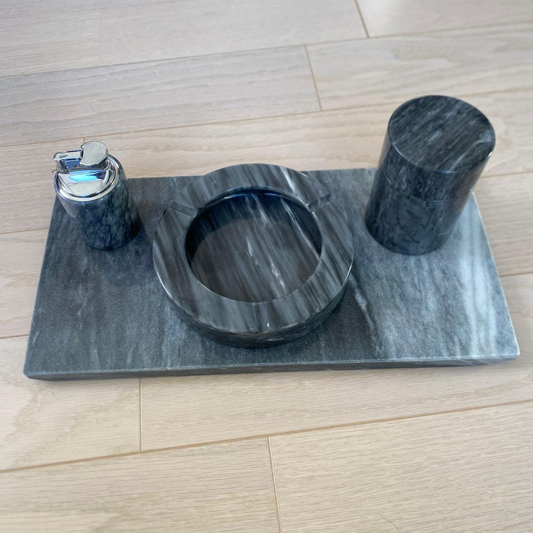 卓上　灰皿　ガスライター　タバコケース　喫煙セット