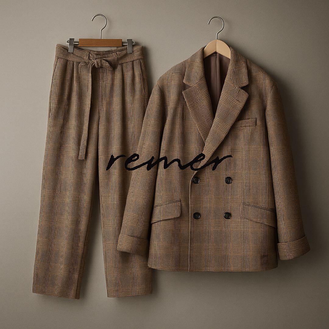 remer（リメール） グレンチェック オーバーサイズ セットアップ