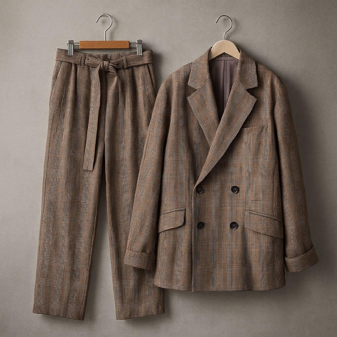 remer（リメール） グレンチェック オーバーサイズ セットアップ