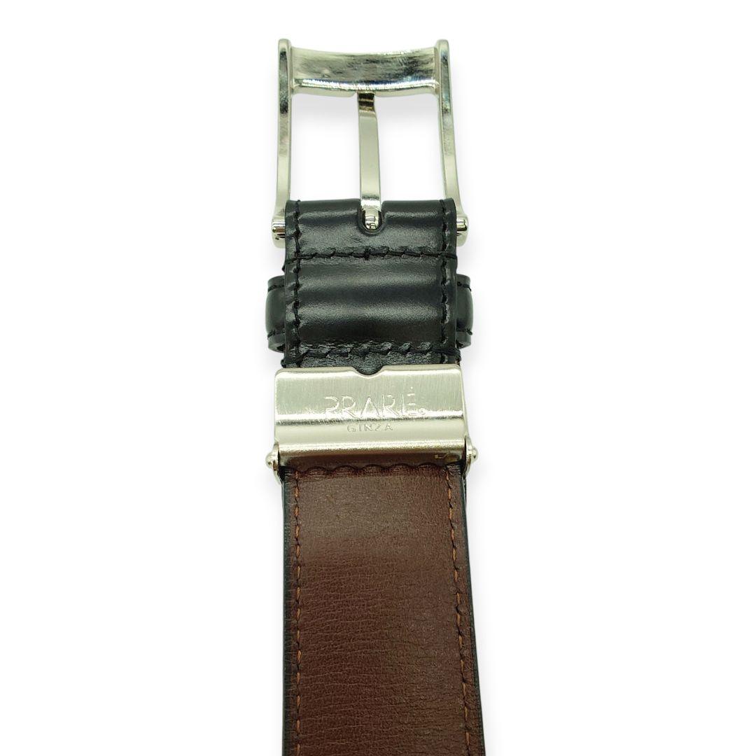 【極美品】PRARE GINZA プレリー銀座 コードバン ビジネスベルト 黒