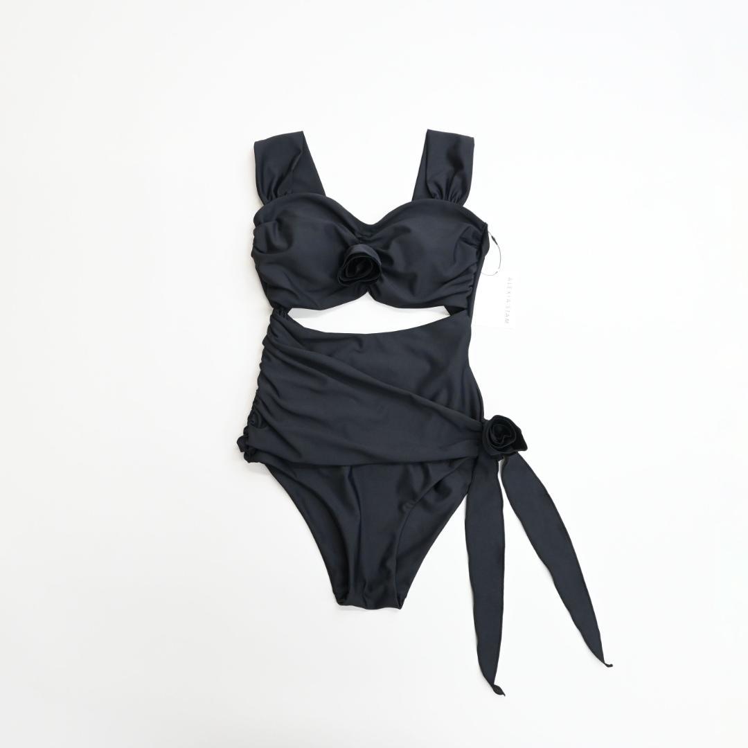 □ 45794★夏 定価2.7万 アリシアスタン 水着 スイムウェア ブラック