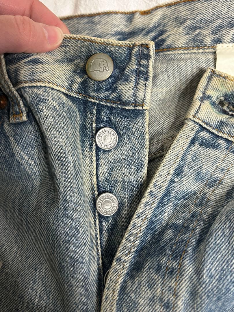 【1点物】keisukekanda レースパッチワークリボンデニム