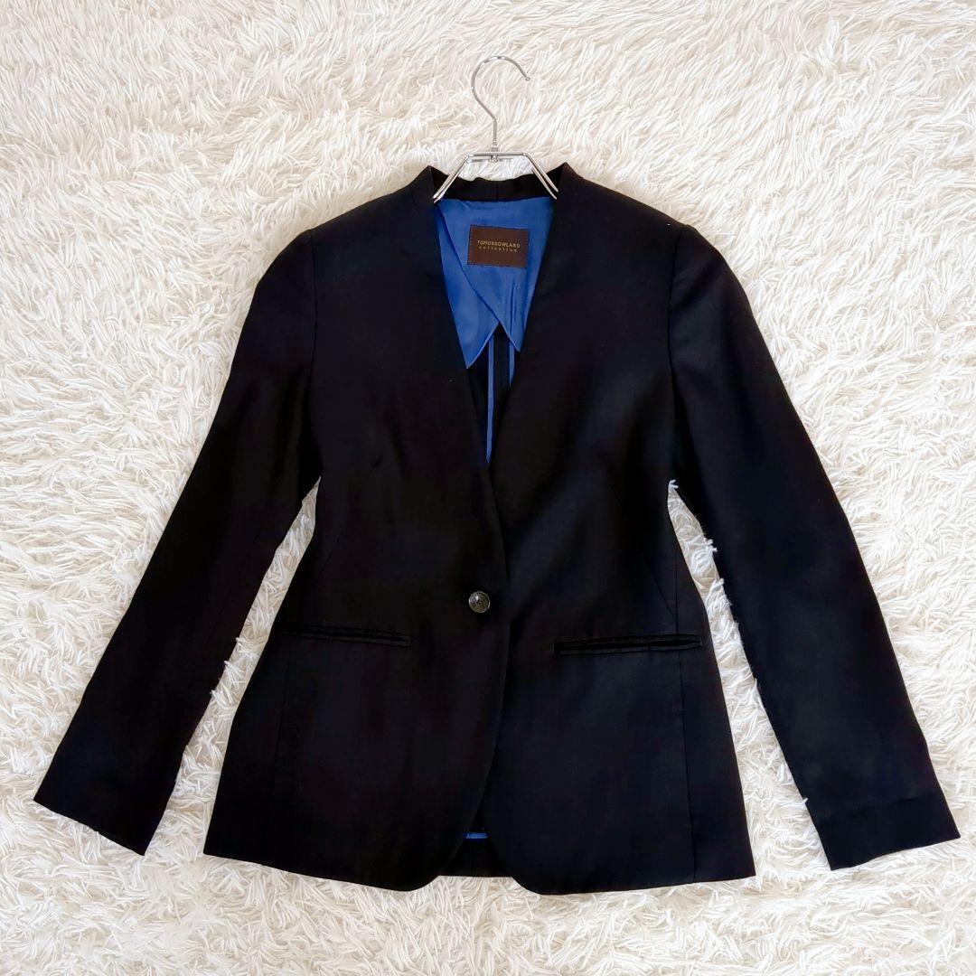 美品✨️トゥモローランド パンツスーツ セットアップ ブラック36　シルク混