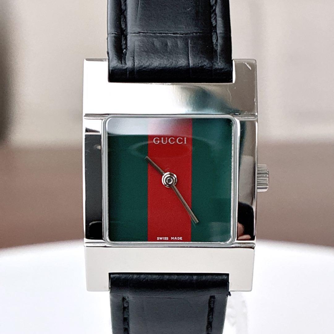 専用⭐️グッチ GUCCI 腕時計 7700L シェリーライン レザーベルト 稼働