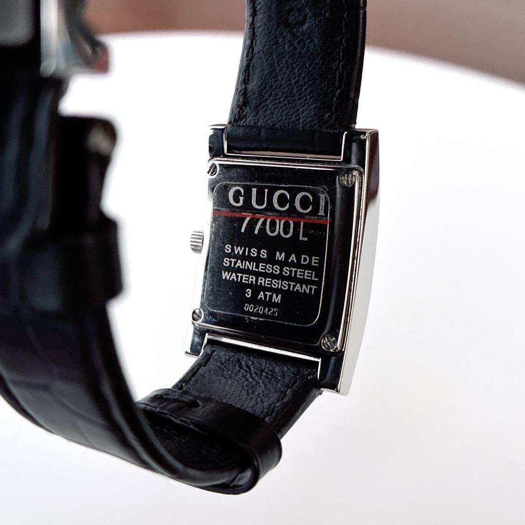 専用⭐️グッチ GUCCI 腕時計 7700L シェリーライン レザーベルト 稼働