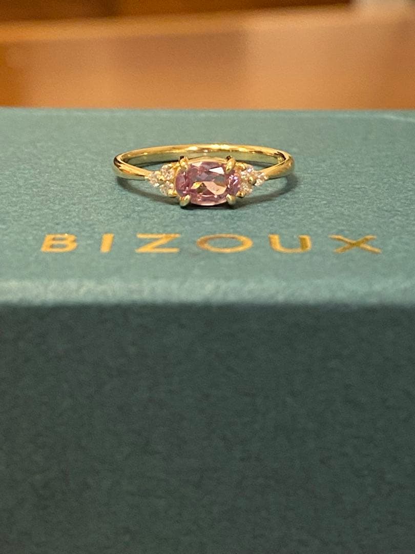 美品⭐︎BIZOUX ビズー K18YG シャンパンガーネット フラヴィリング