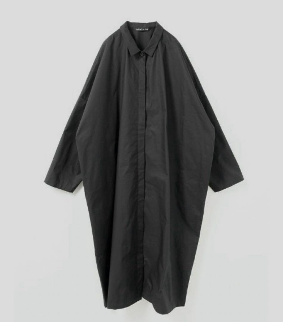mizuiro ind シャツライクコート ブラック　ミズイロインド 春秋コート