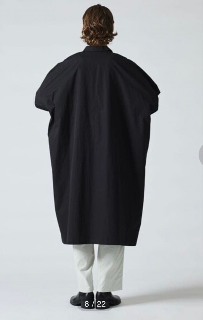 mizuiro ind シャツライクコート ブラック　ミズイロインド 春秋コート