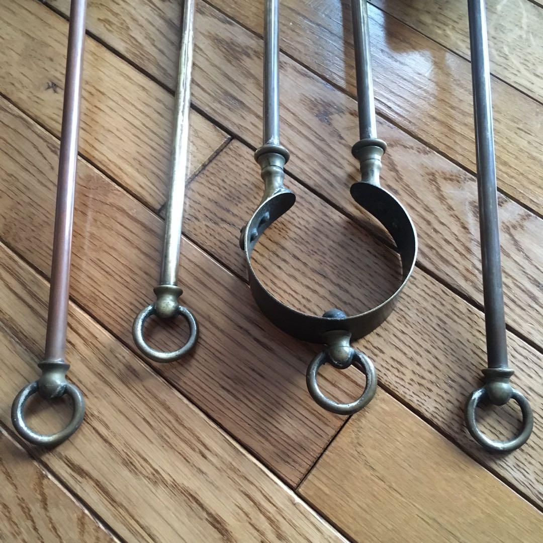 ファイヤーツール　ファイヤーサイド　4点　暖炉　ストーブ　薪