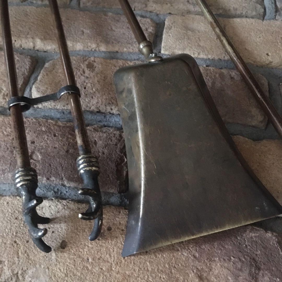 ファイヤーツール　ファイヤーサイド　4点　暖炉　ストーブ　薪