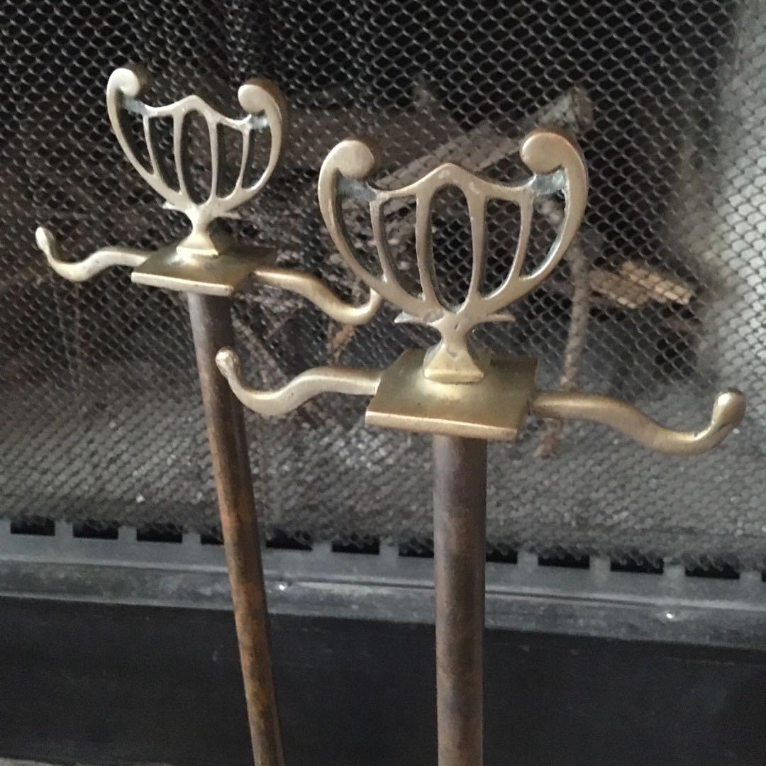 ファイヤーツール　ファイヤーサイド　4点　暖炉　ストーブ　薪