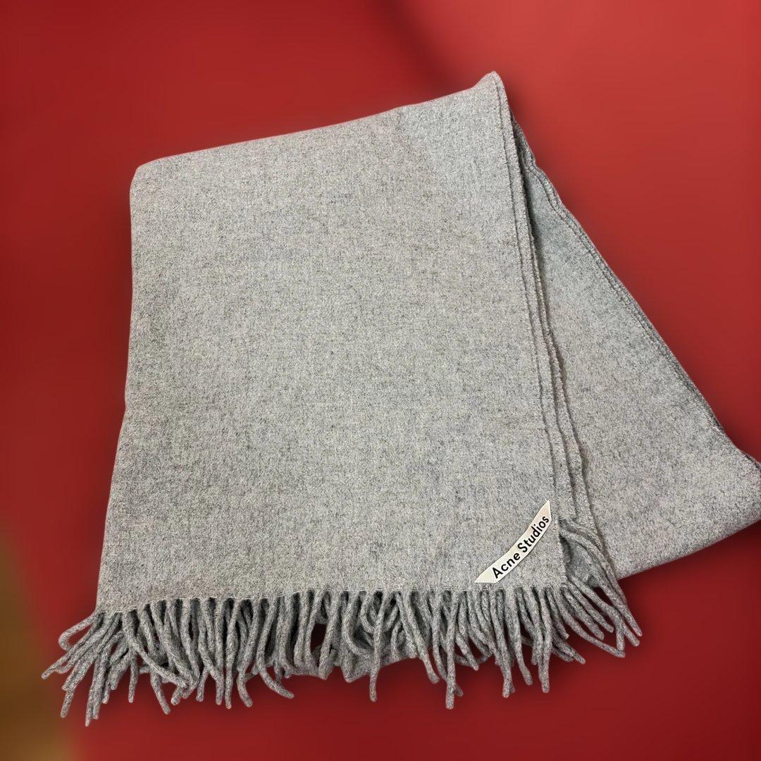 Acne Studios グレー ストール フリンジ付き　かっちゃん専用