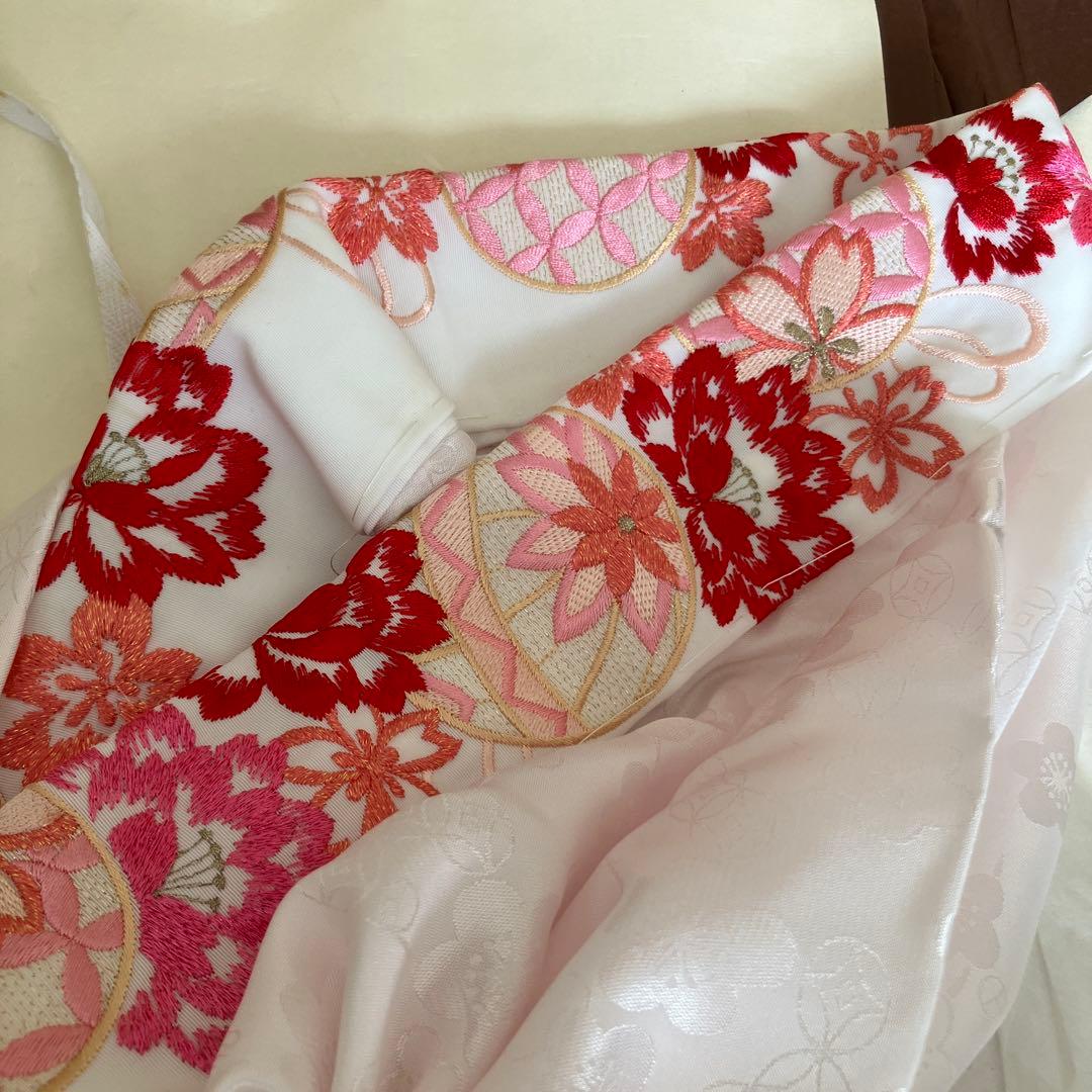 振袖セット 古典柄 花尽くし 赤ぼかし 成人式 前撮り　正絹