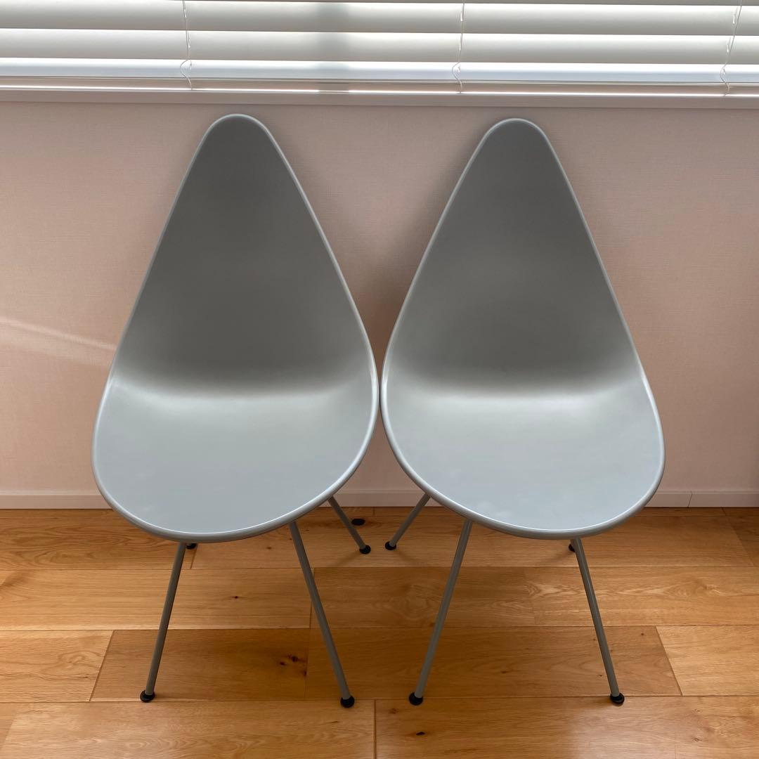 ドロップチェア　しずく型チェア ダイニングチェア デスクチェア ２脚セット