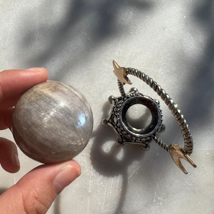 サン&ムーンストーン　スタンド付き