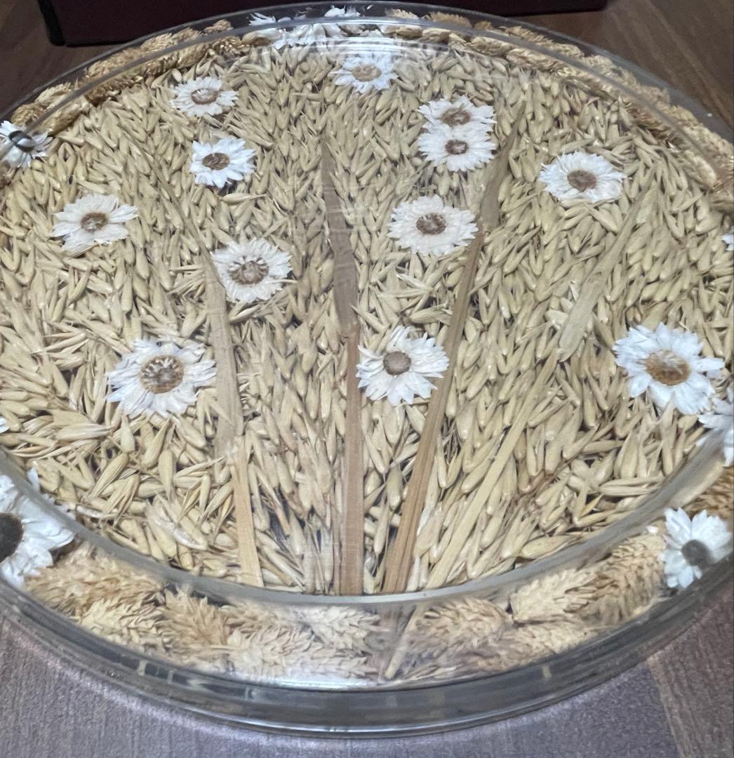 CL DESIGN ドライフラワー入り　アートトレイドイツ製