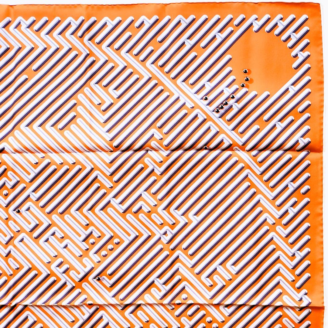 HERMES エルメス カレ90 Hの迷宮 PARCOURS D’H 美品