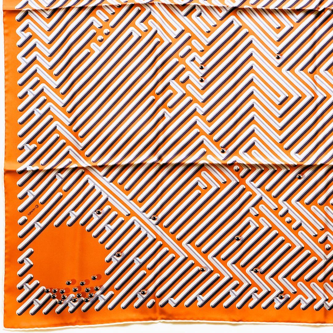 HERMES エルメス カレ90 Hの迷宮 PARCOURS D’H 美品