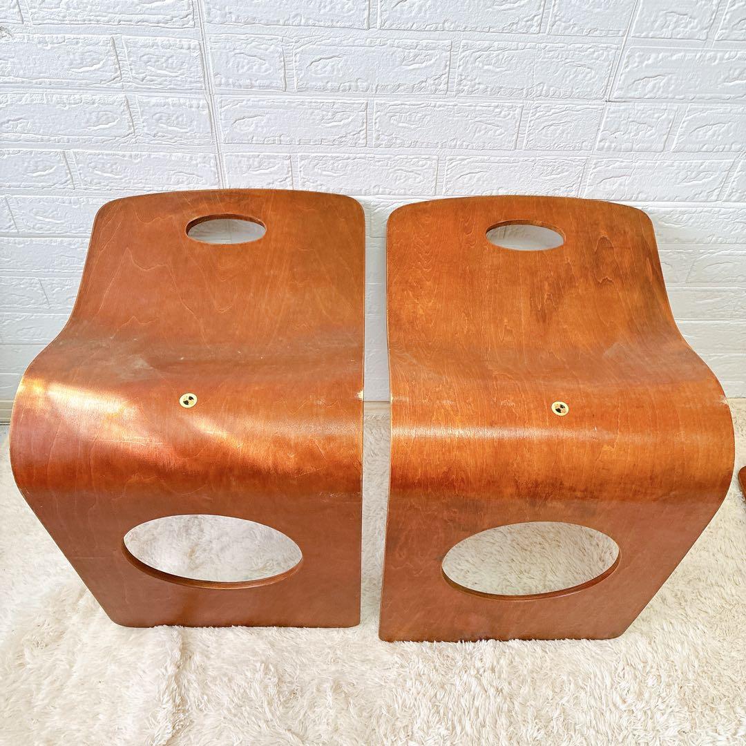 レトロ 古民家 木製 座椅子 5セット まとめ アンティーク ヴィンテージ 1