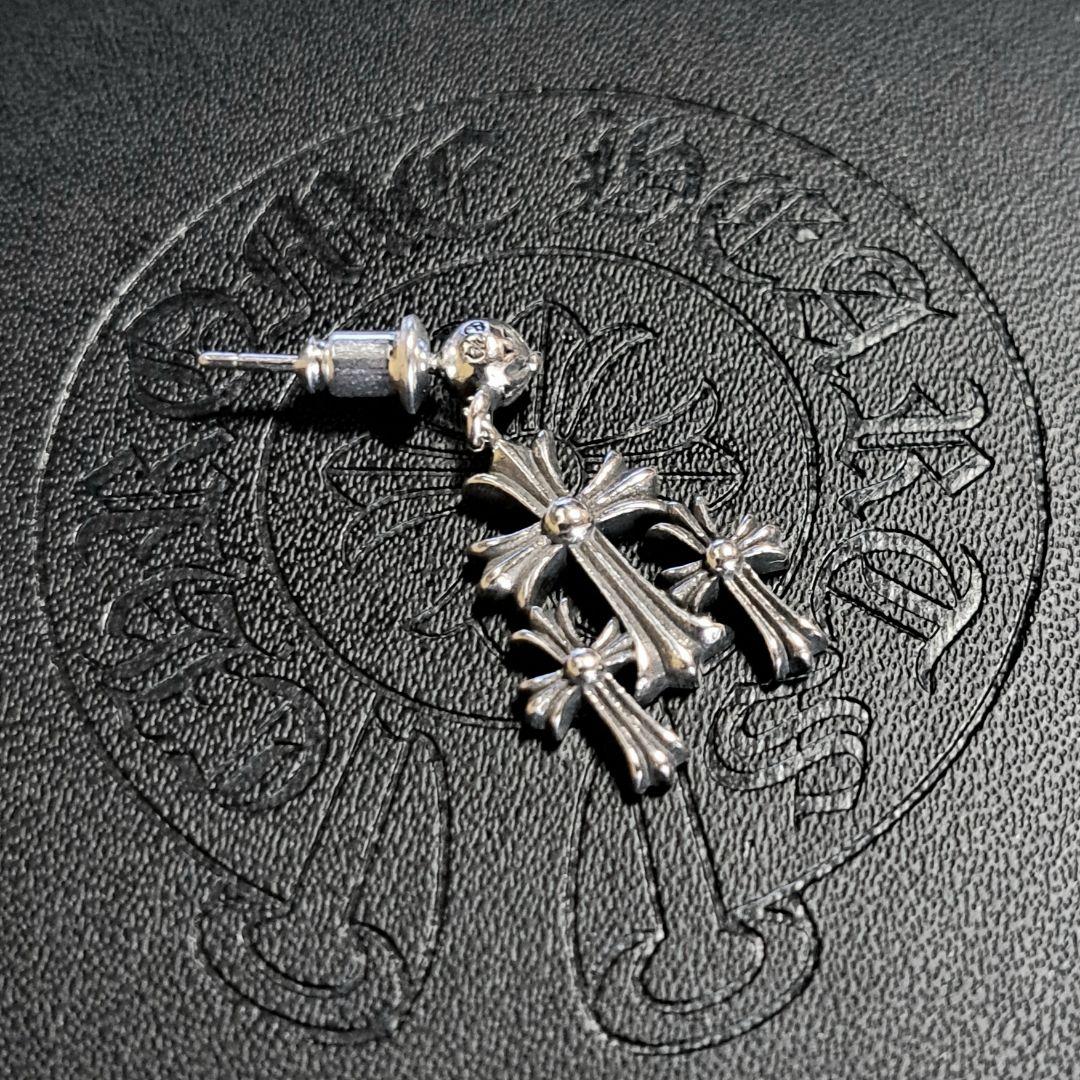 CHROME HEARTS 3CH CROSS ドロップ ピアス 片耳