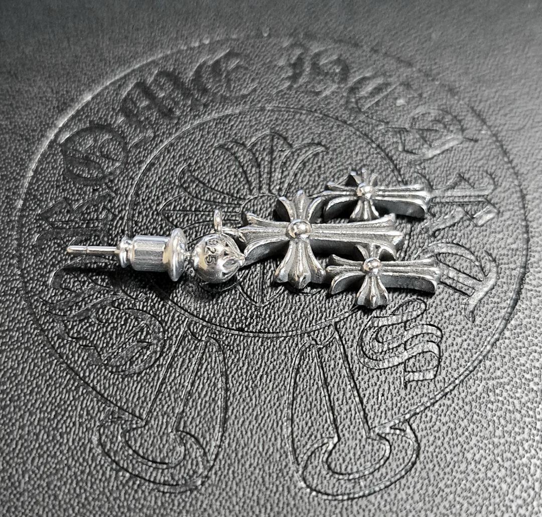 CHROME HEARTS 3CH CROSS ドロップ ピアス 片耳