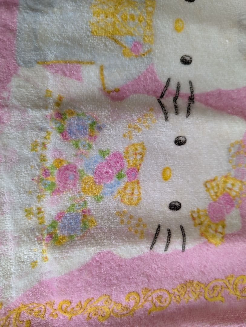 激レア★ウエディングハローキティ＆ダニエルフェイスタオルピンク1999年