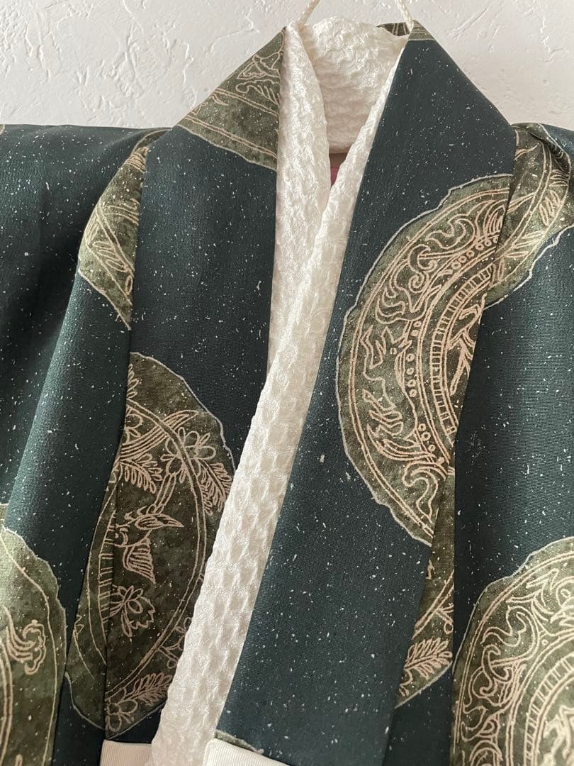 七五三　3歳　アンティークお着物　袴コーデ